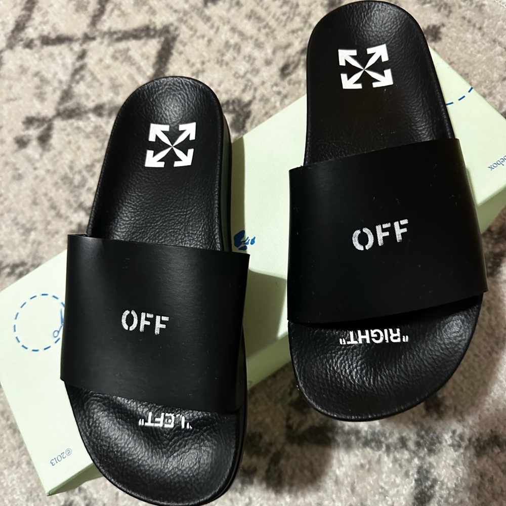Off-White — Black “off” Stamp Slides